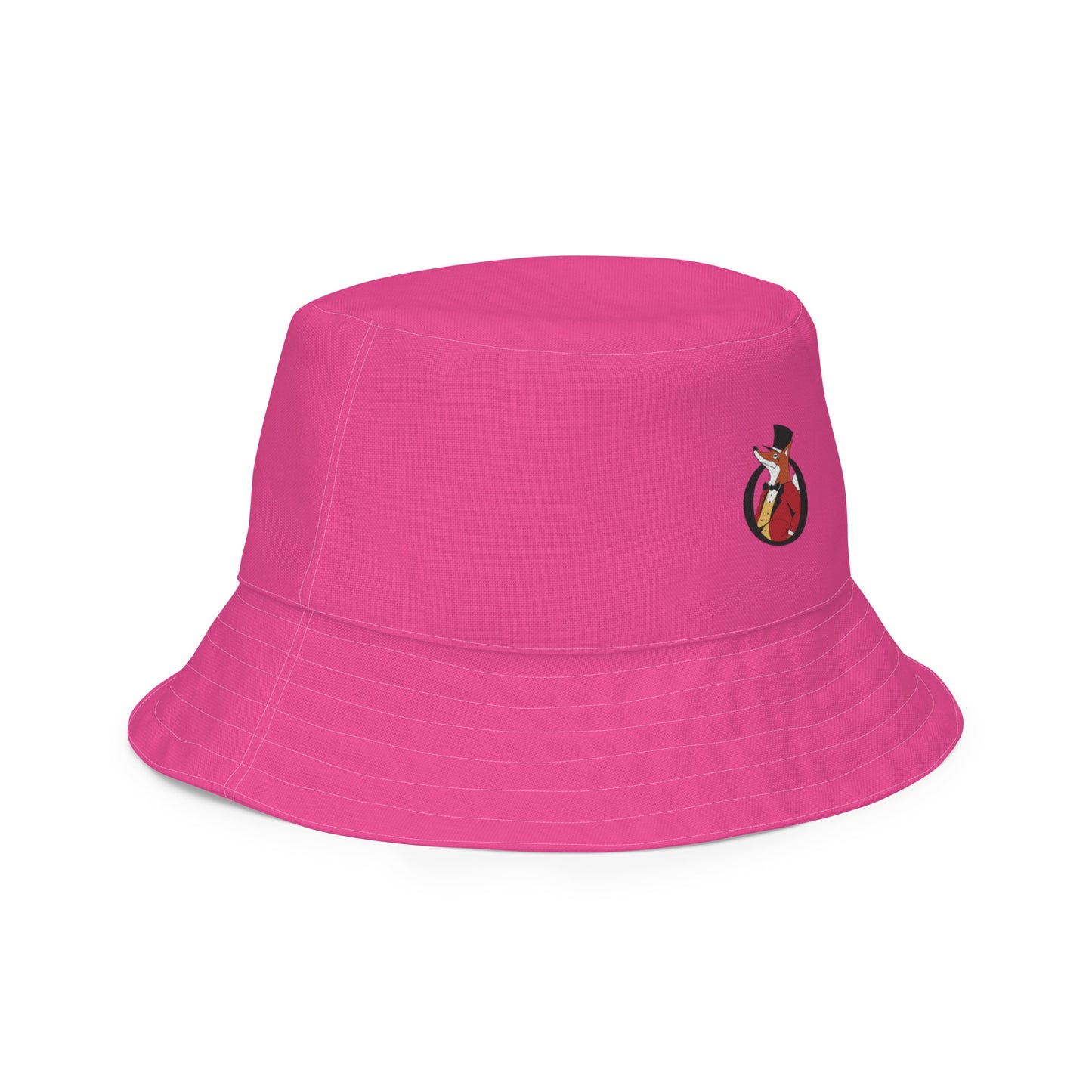 Snooty Fox Art Reversible Bucket Hat - Beet Root / Tangelo