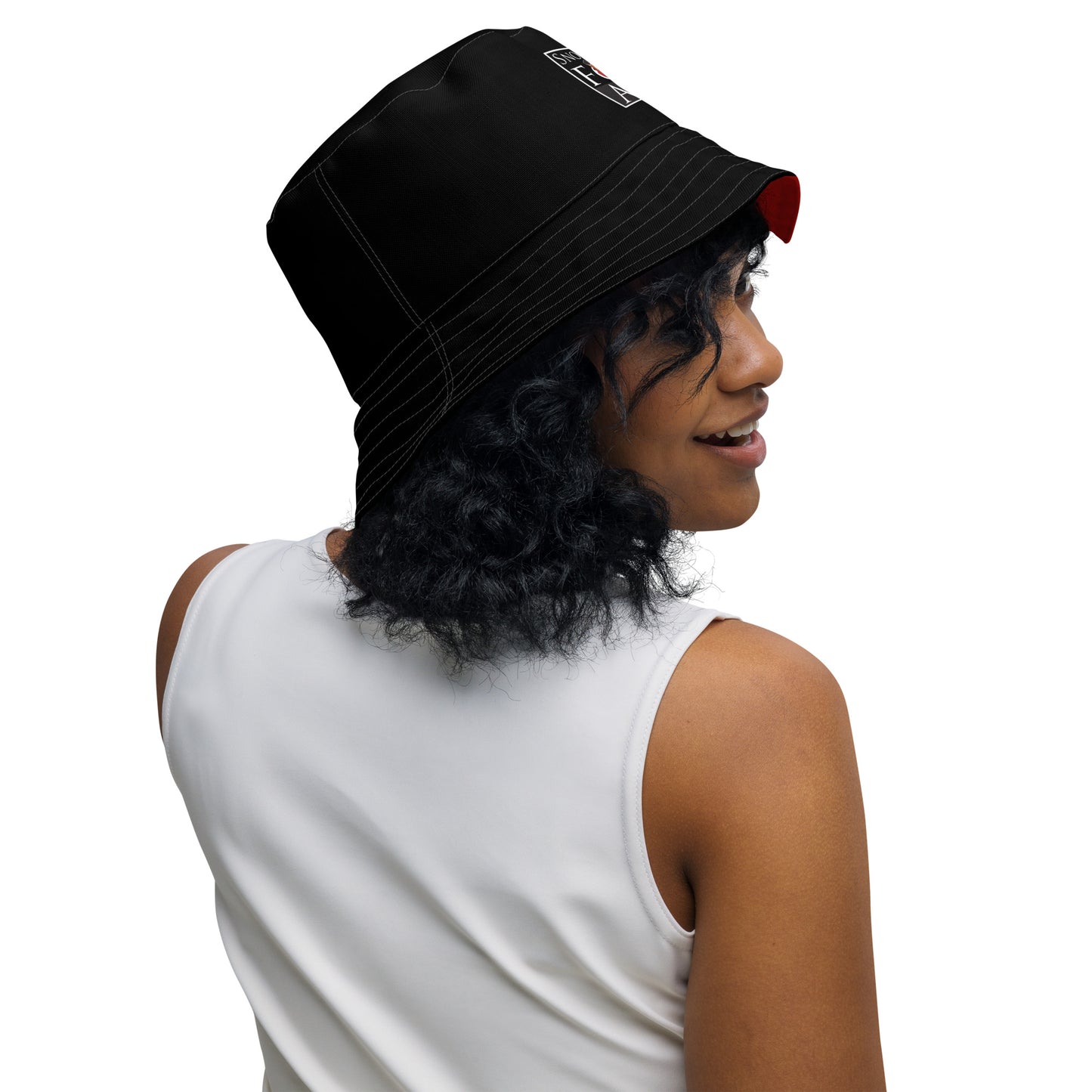 Snooty Fox Art Reversible Bucket Hat - Red Devil