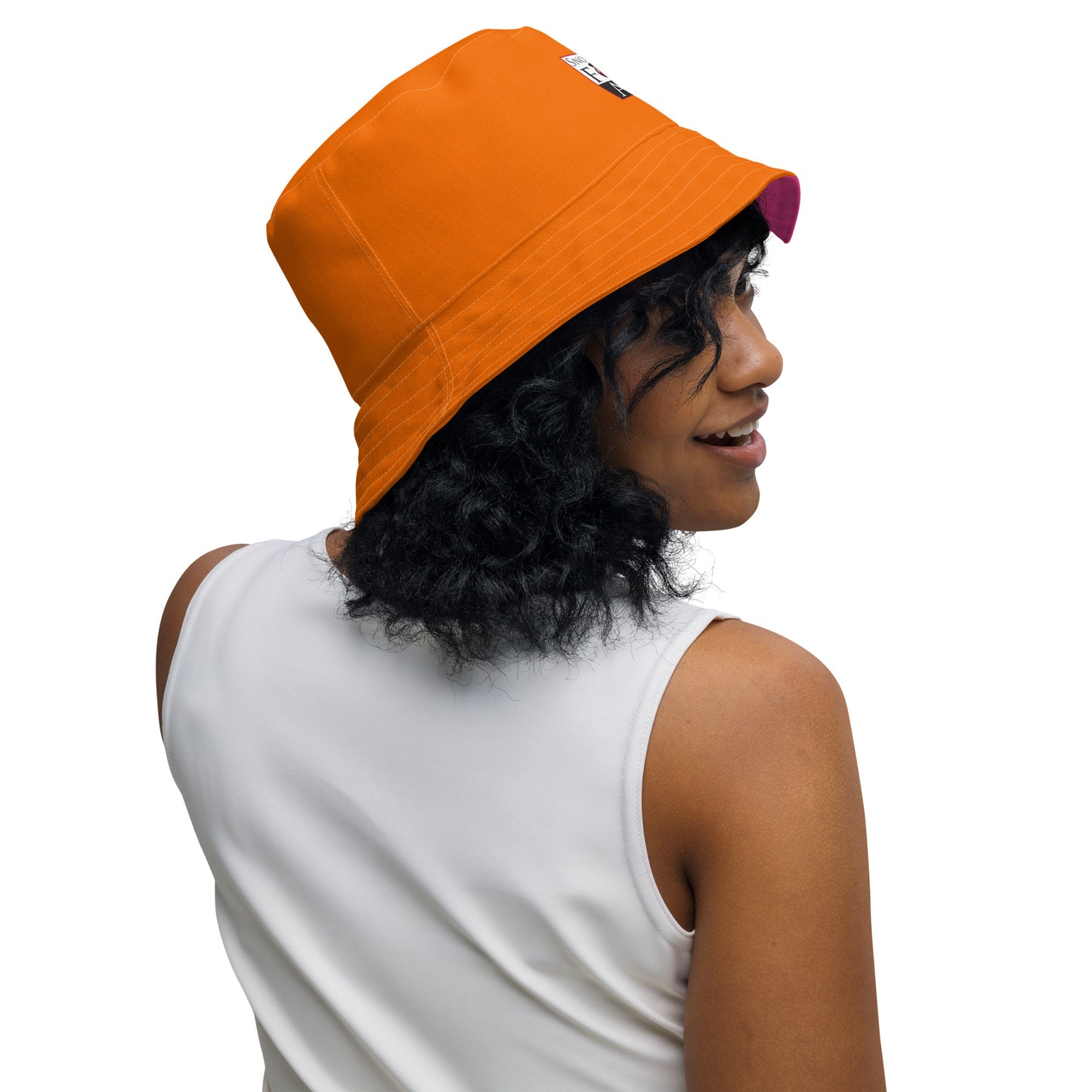 Snooty Fox Art Reversible Bucket Hat - Beet Root / Tangelo