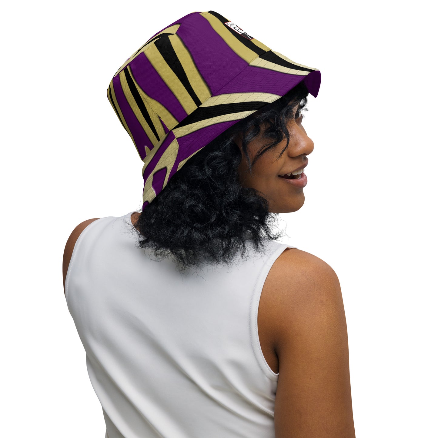 Snooty Fox Art Reversible Bucket Hat - Deep Purple and Style Logo & SA