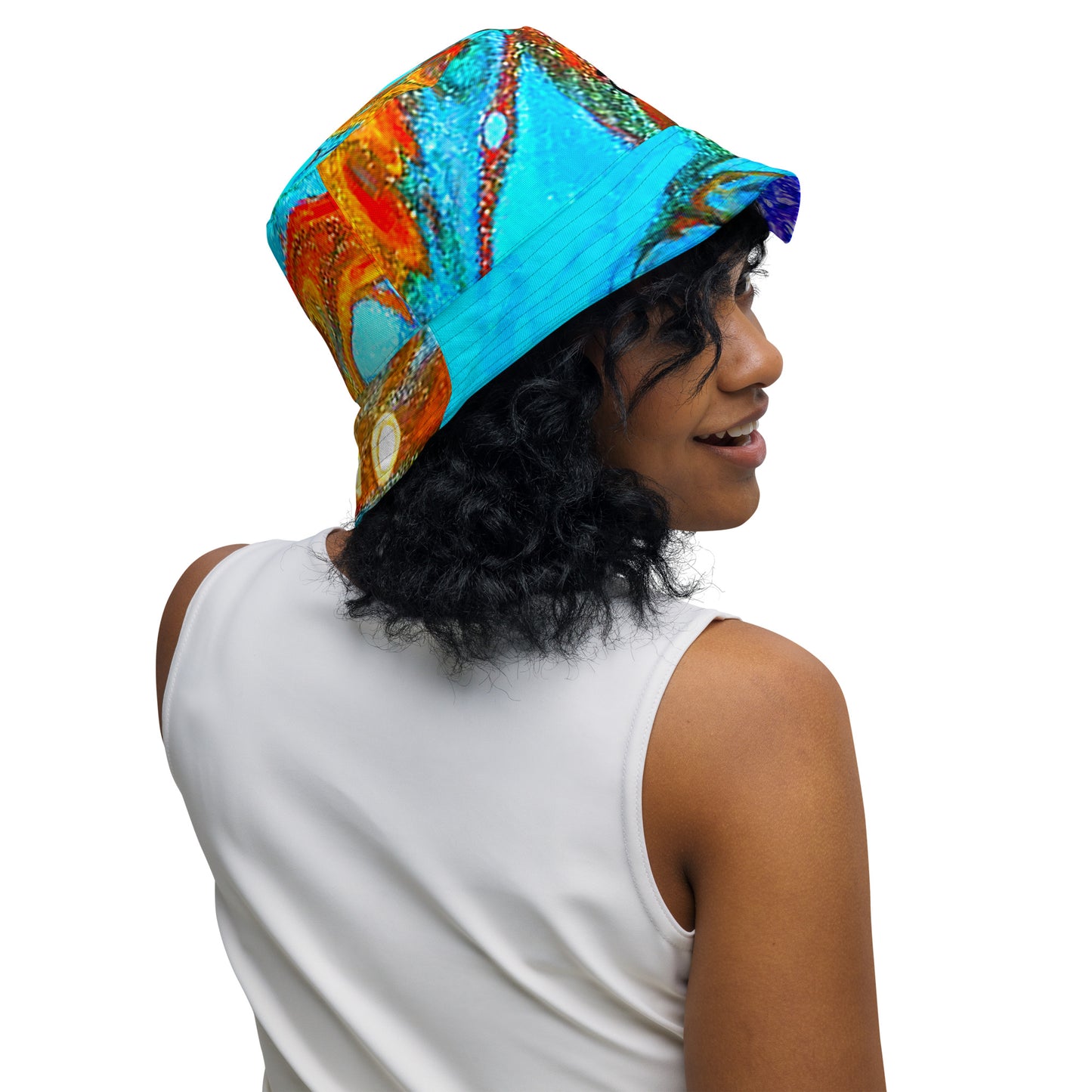 Snooty Fox Art Reversible Bucket Hat - Rock pattern by Romero