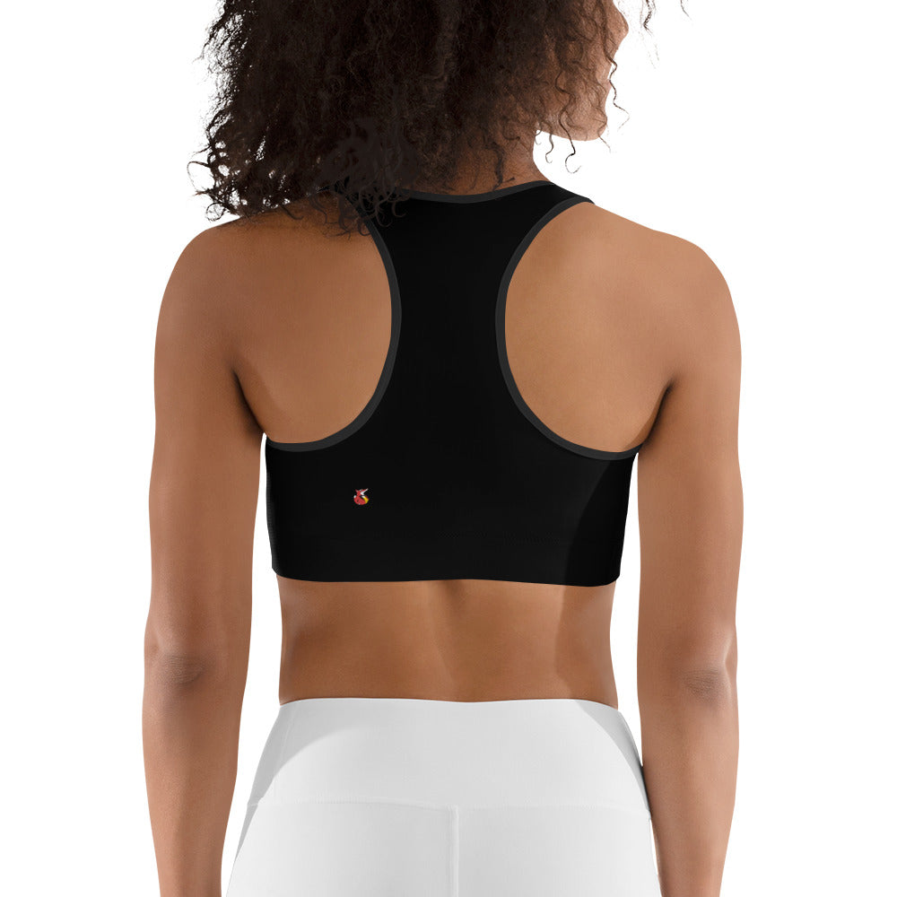 Snooty Fox Art Sports Bra - Blue Aeonium