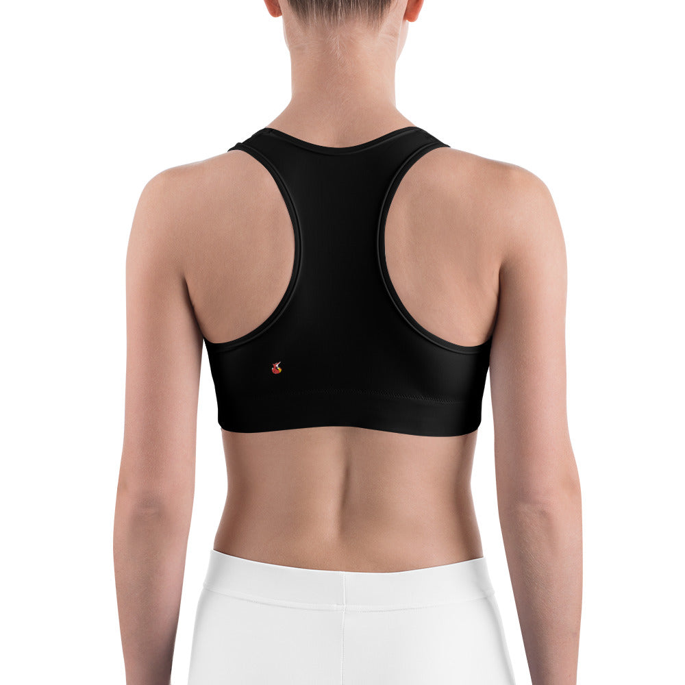 Snooty Fox Art Sports Bra - Blue Aeonium