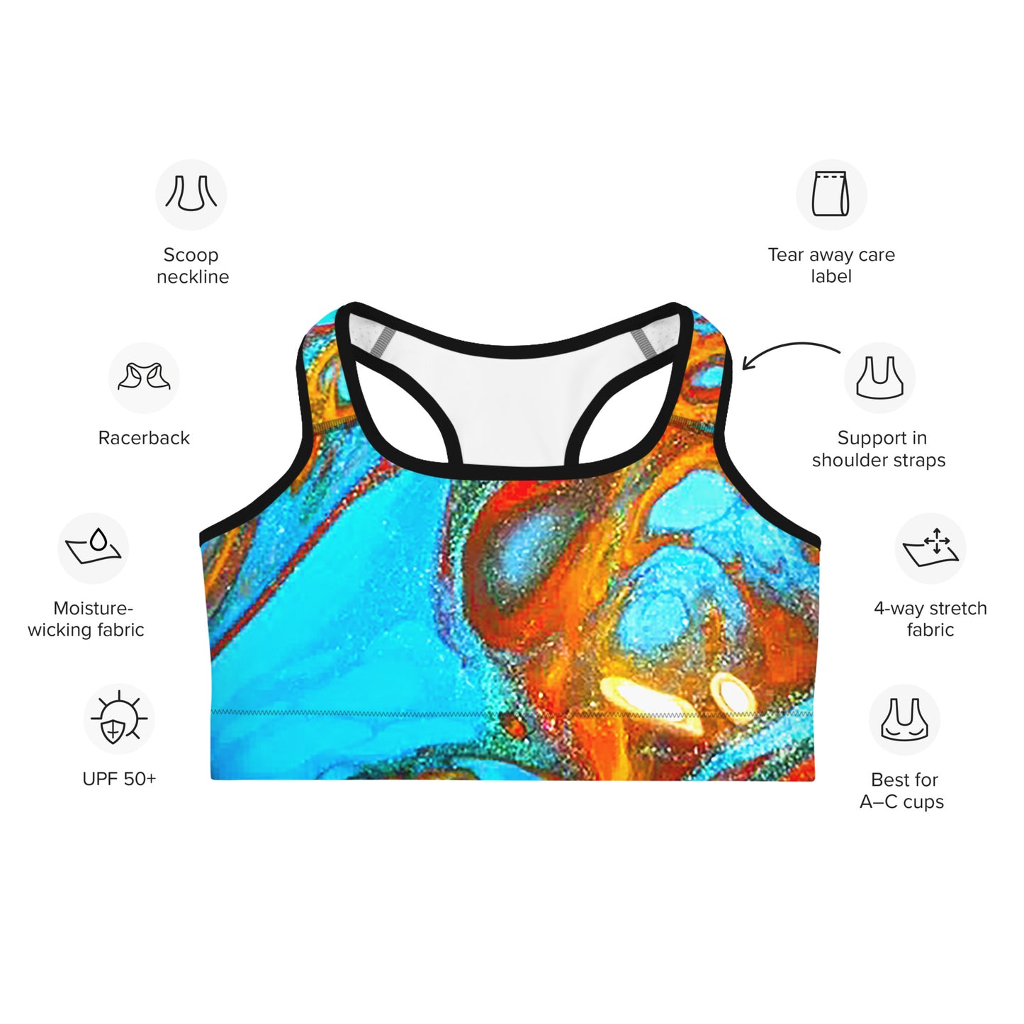 Snooty Fox Sports Bra - Romero Pattern