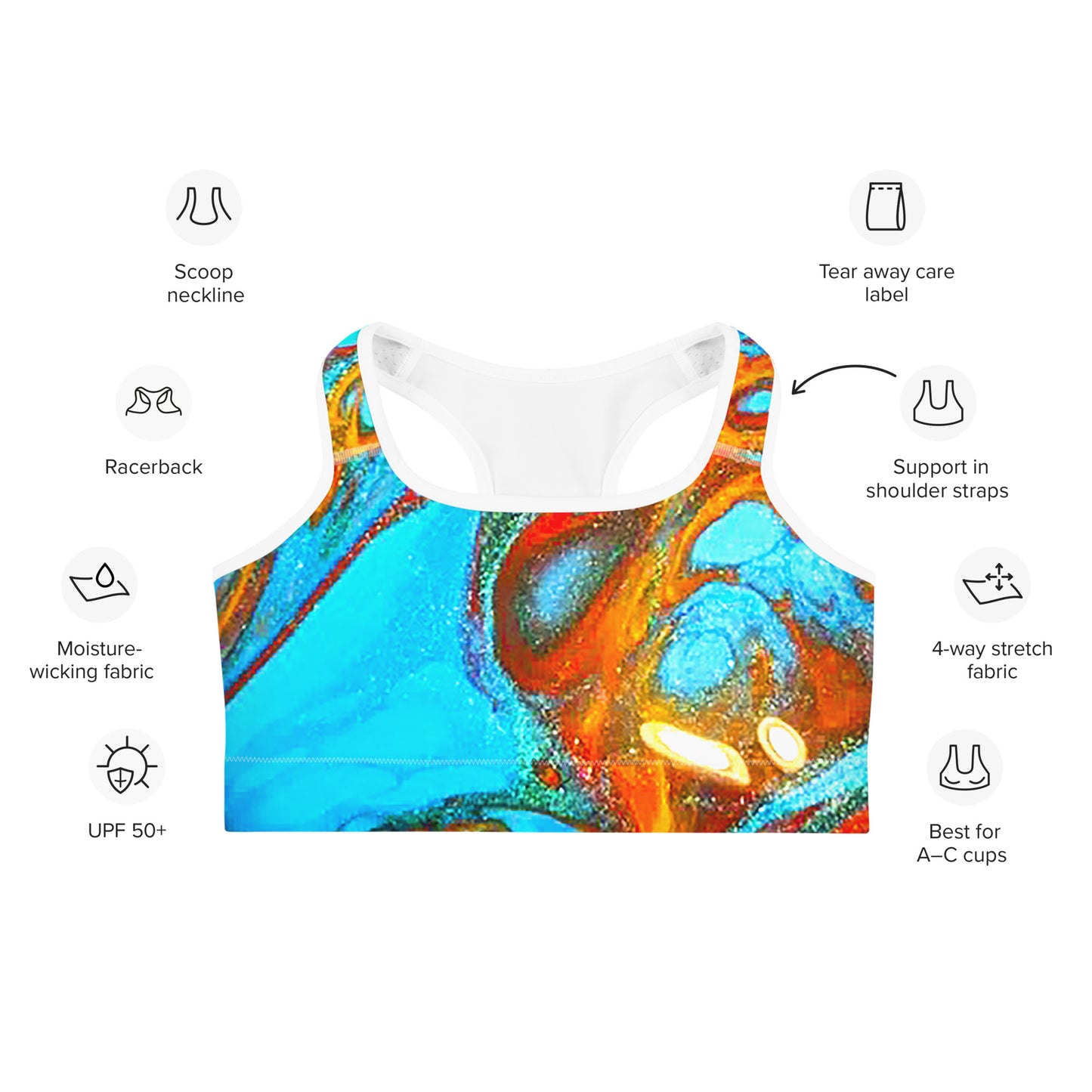 Snooty Fox Sports Bra - Romero Pattern