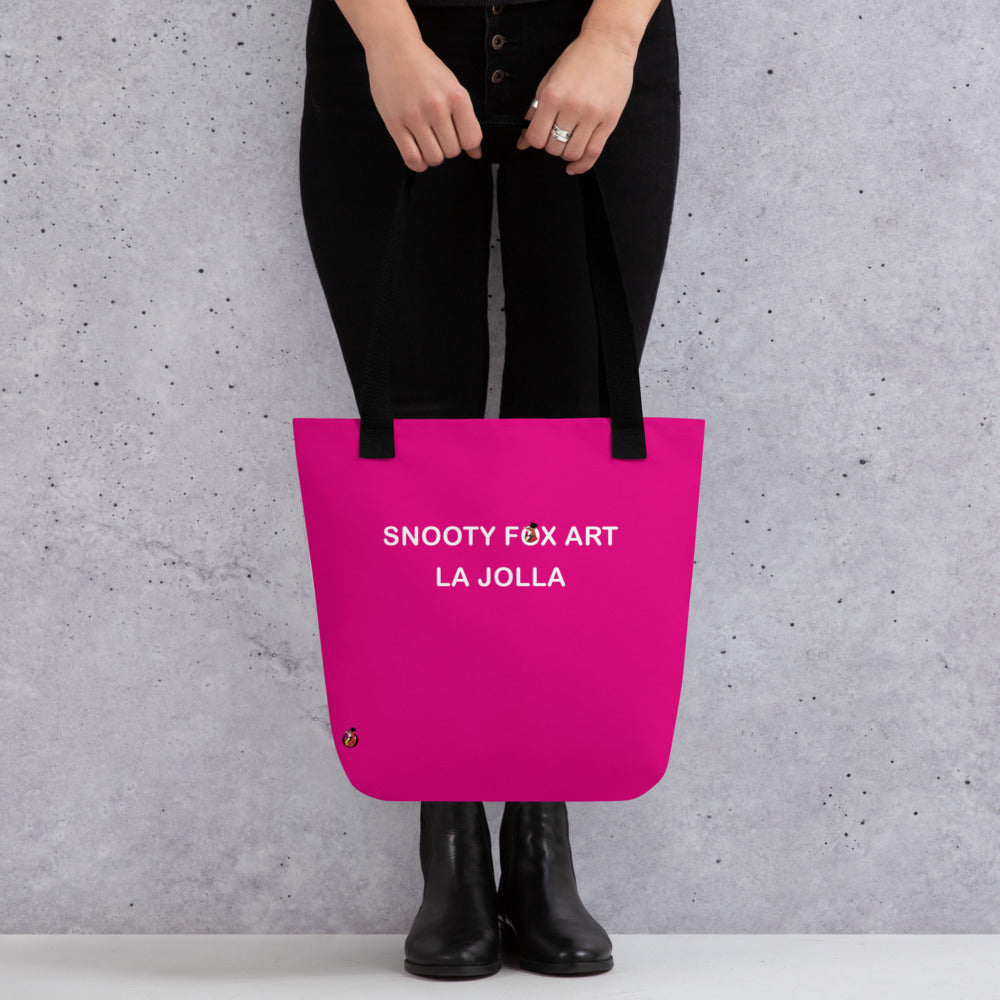 Snooty Fox Art Tote Bag - Snooty Fox Art Logo in Black