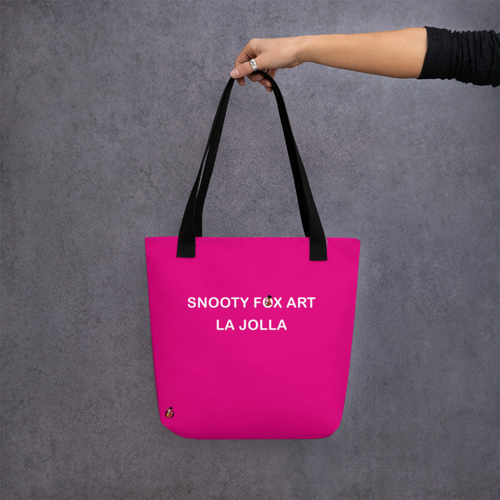 Snooty Fox Art Tote Bag - Snooty Fox Art Logo in Black