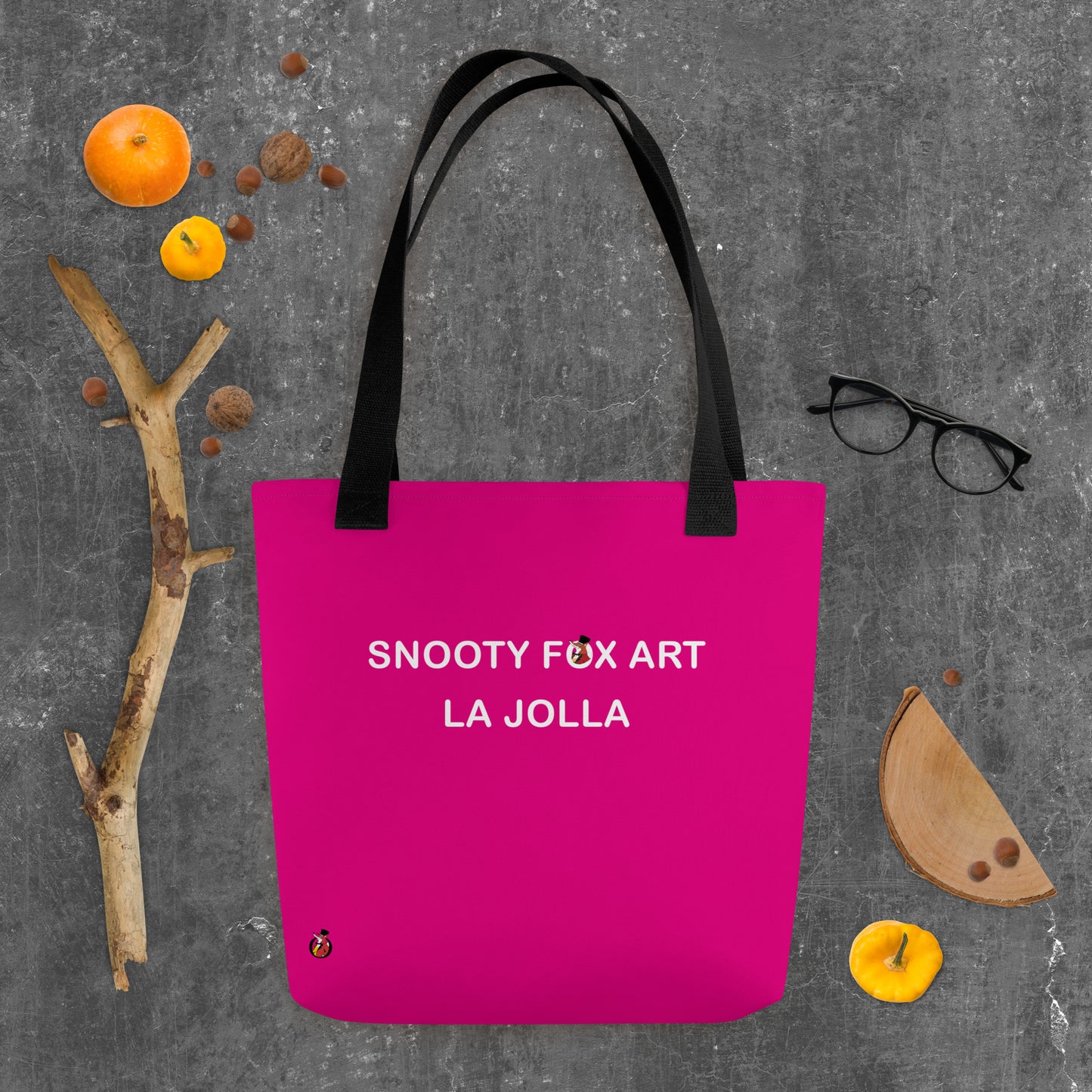 Snooty Fox Art Tote Bag - Snooty Fox Art Logo in Black