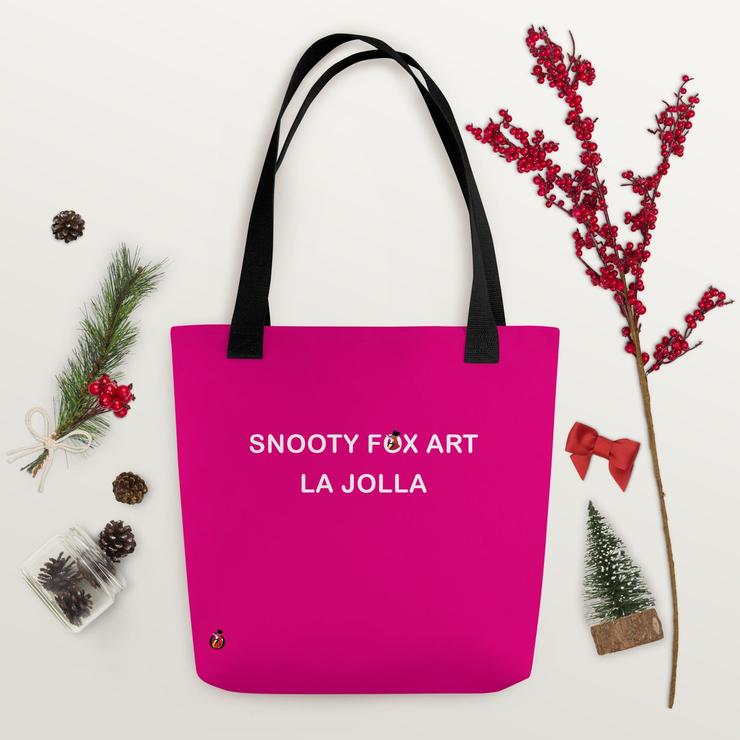 Snooty Fox Art Tote Bag - Snooty Fox Art Logo in Black