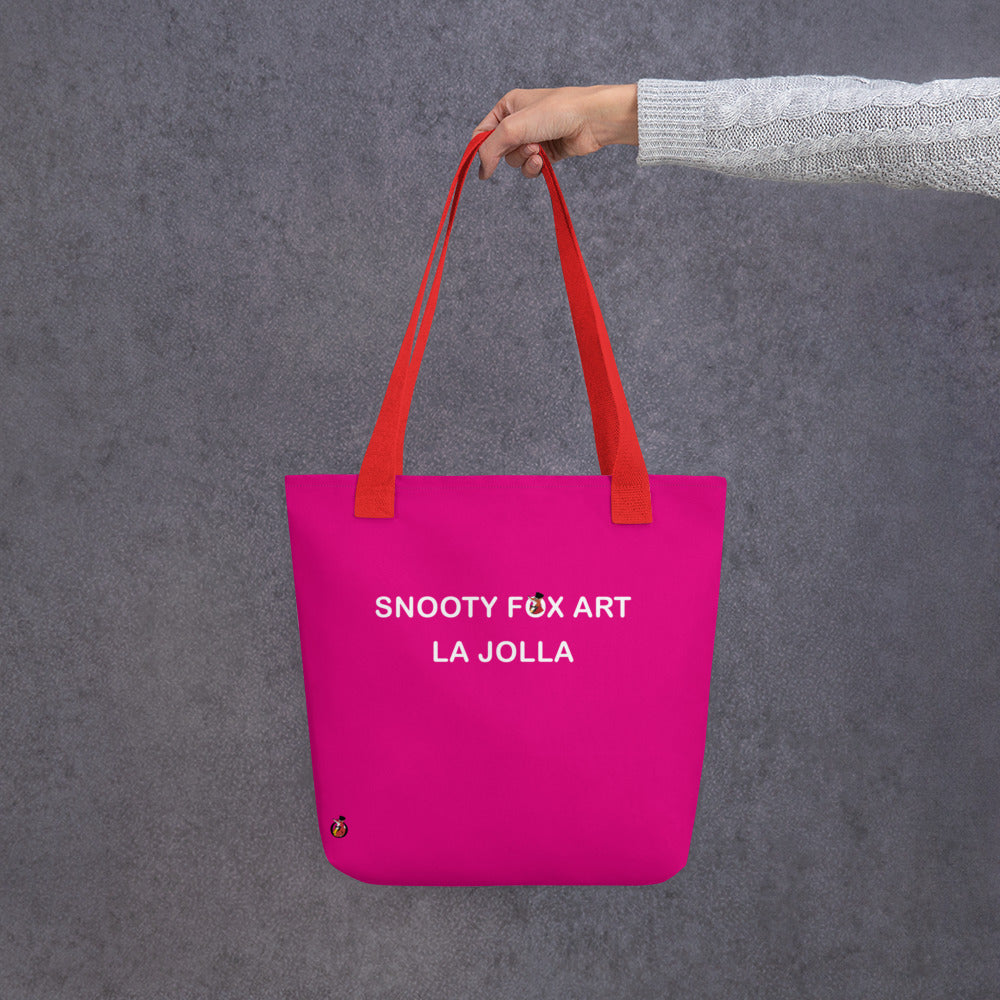 Snooty Fox Art Tote Bag - Snooty Fox Art Logo in Black