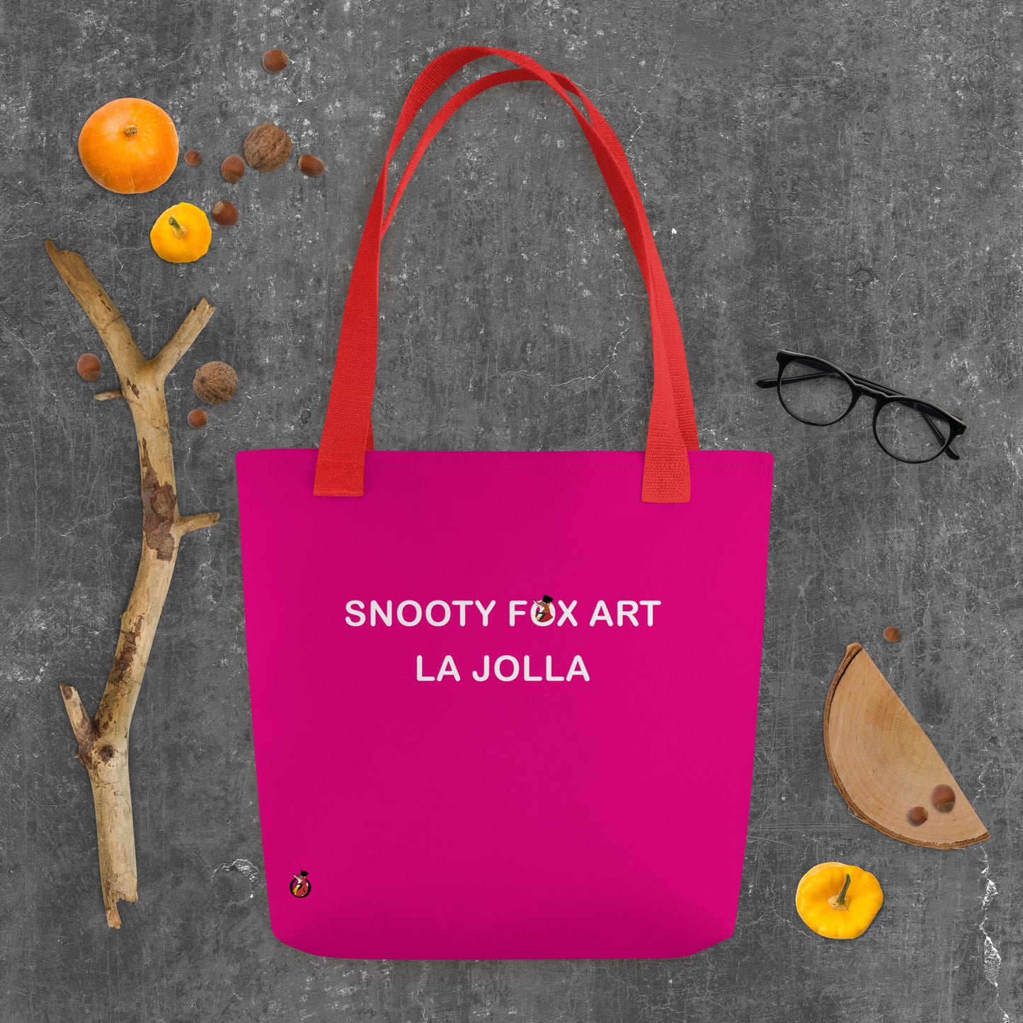 Snooty Fox Art Tote Bag - Snooty Fox Art Logo in Black