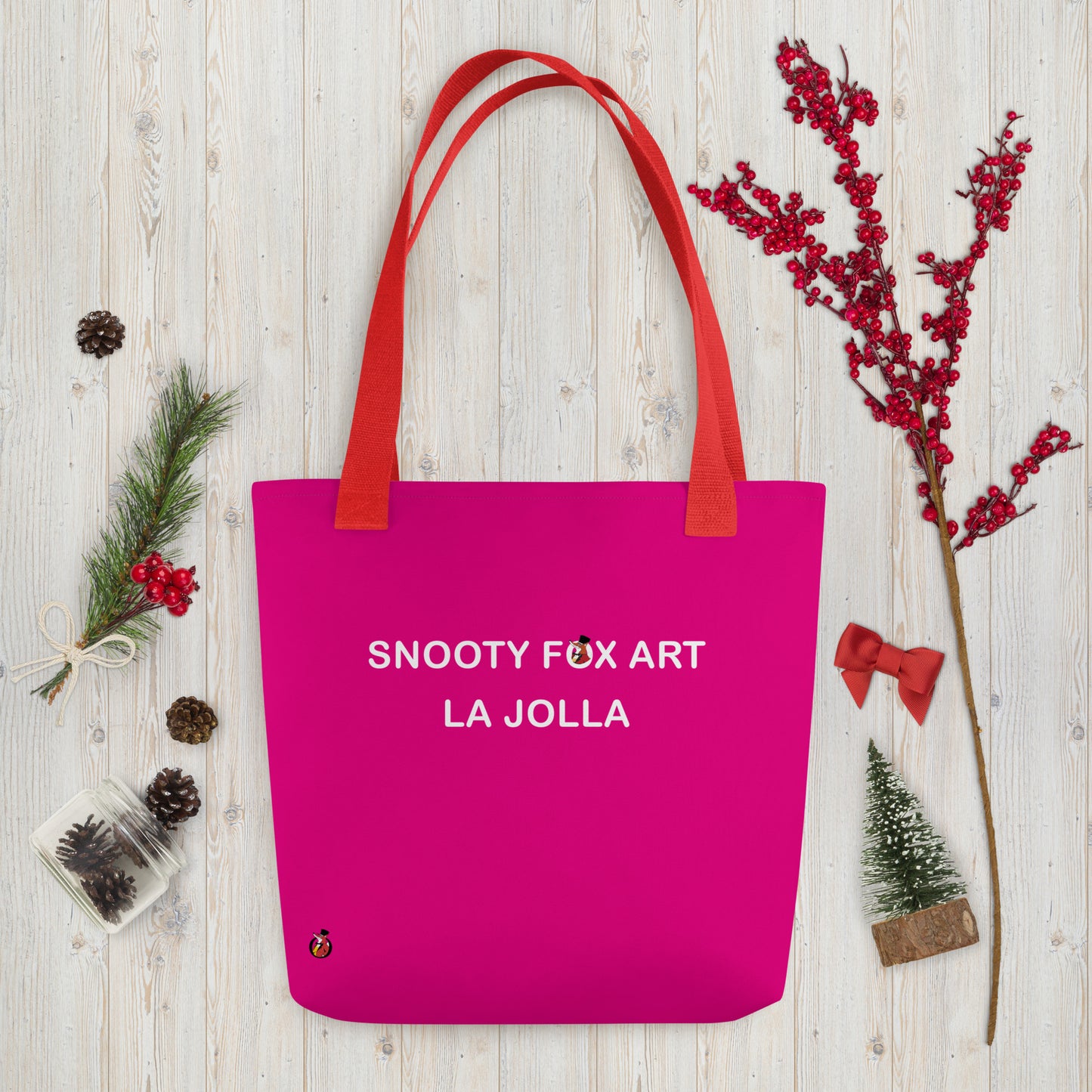 Snooty Fox Art Tote Bag - Snooty Fox Art Logo in Black