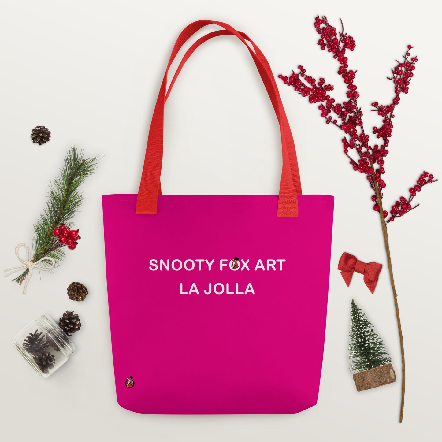 Snooty Fox Art Tote Bag - Snooty Fox Art Logo in Black