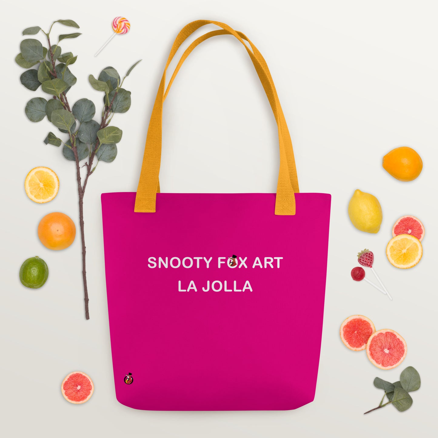 Snooty Fox Art Tote Bag - Snooty Fox Art Logo in Black