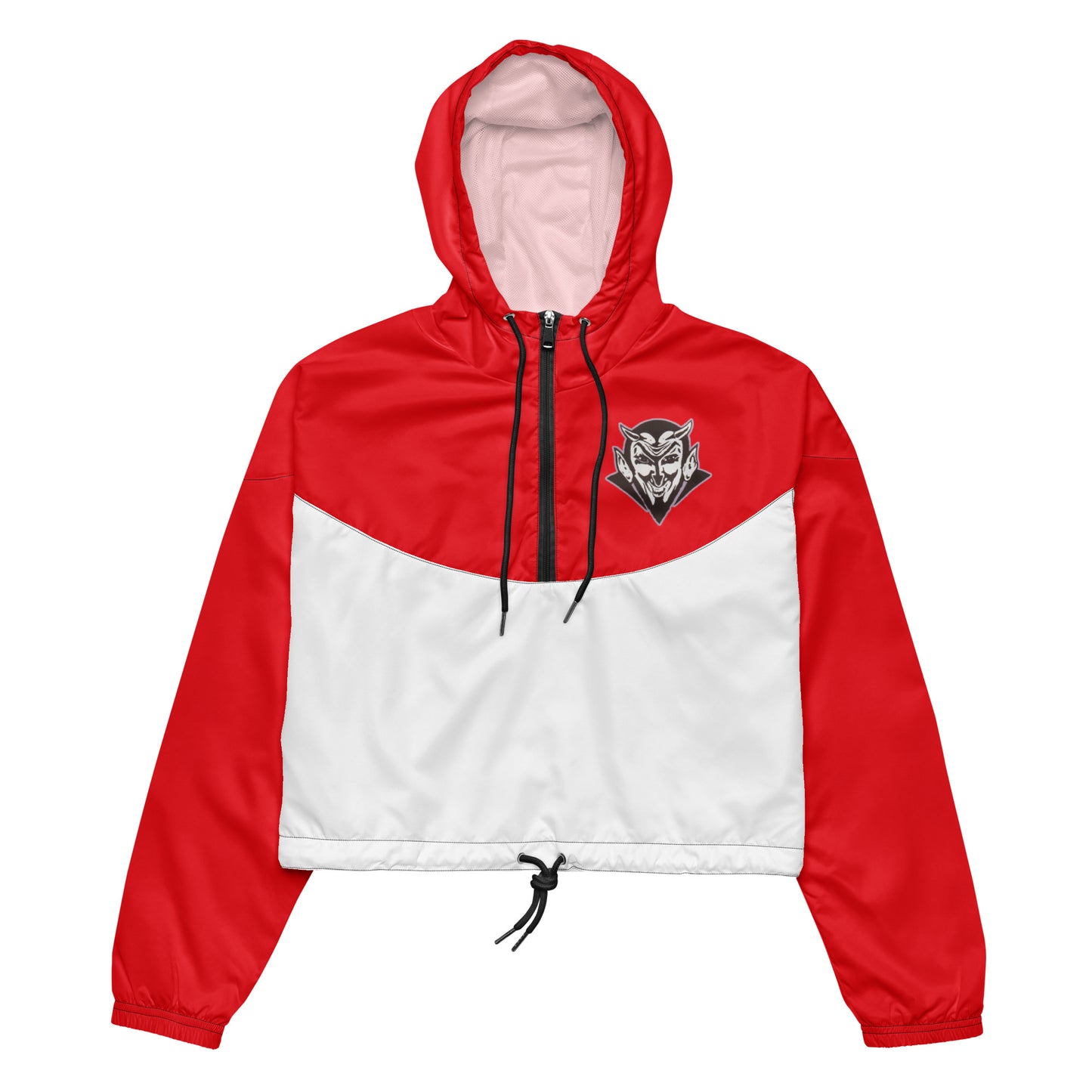 Snooty Fox Art Women’s Cropped Windbreaker - Devil Logo