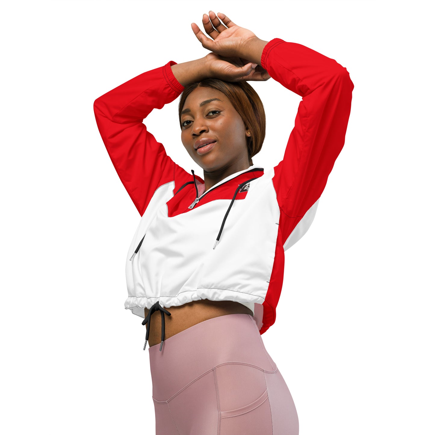 Snooty Fox Art Women’s Cropped Windbreaker - Devil Logo