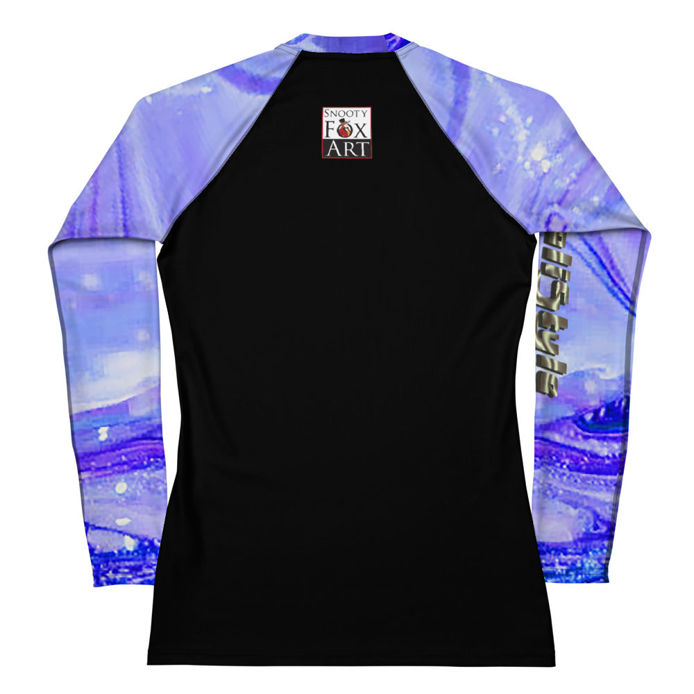 Snooty Fox Art Women's Rash Guard - Snooty Fox Art & Romero Pattern