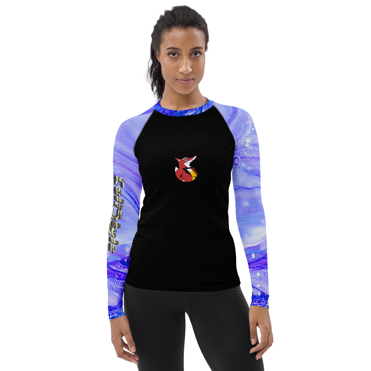 Snooty Fox Art Women's Rash Guard - Snooty Fox Art & Romero Pattern
