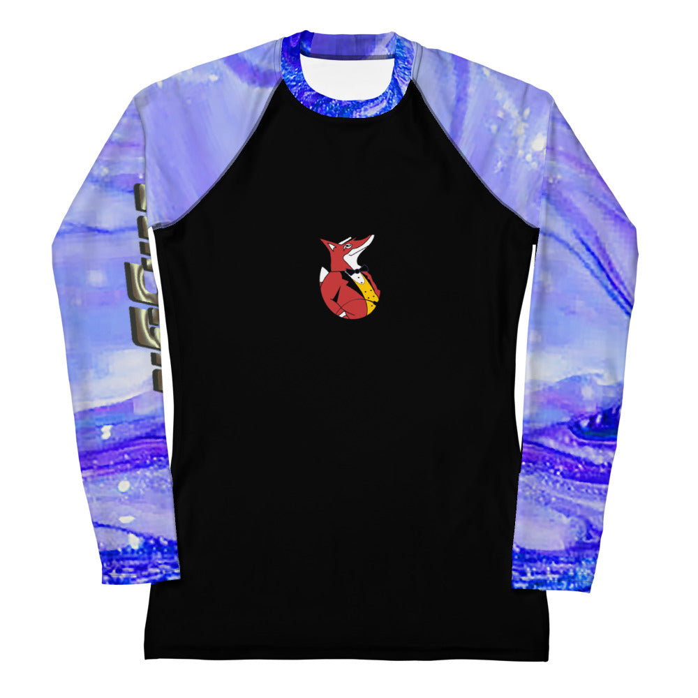 Snooty Fox Art Women's Rash Guard - Snooty Fox Art & Romero Pattern