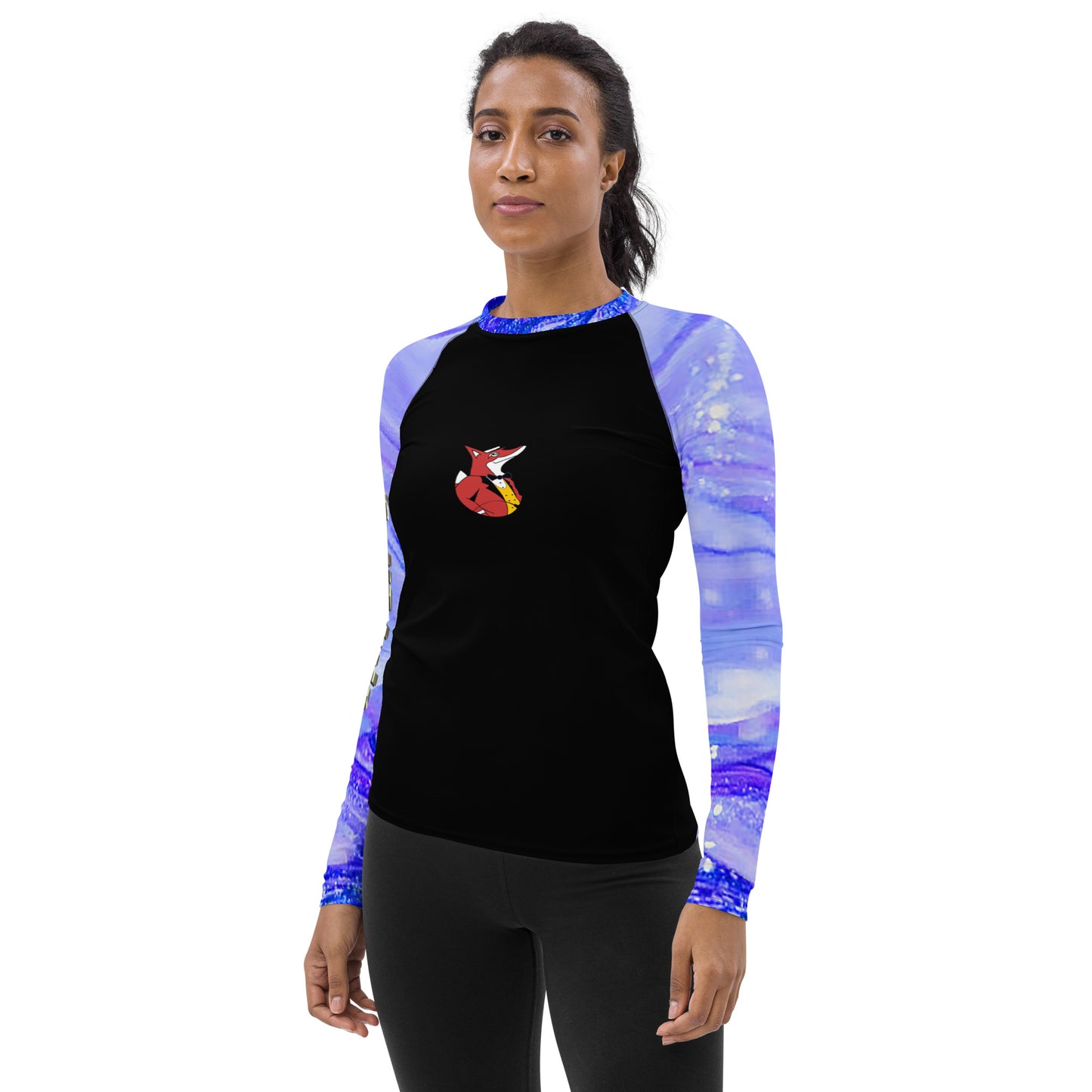 Snooty Fox Art Women's Rash Guard - Snooty Fox Art & Romero Pattern