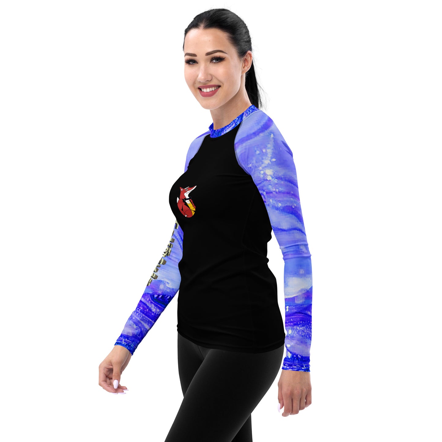 Snooty Fox Art Women's Rash Guard - Snooty Fox Art & Romero Pattern