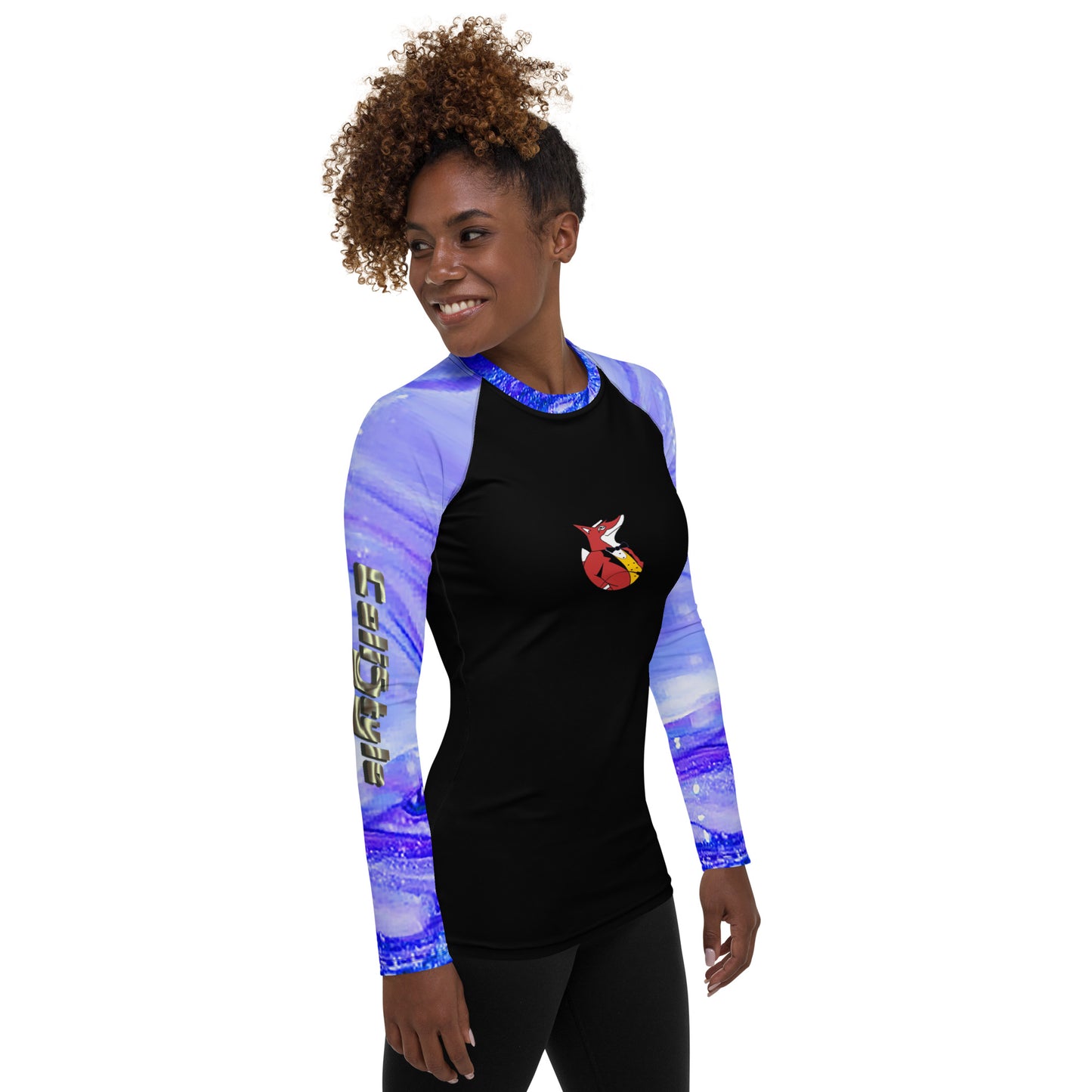 Snooty Fox Art Women's Rash Guard - Snooty Fox Art & Romero Pattern