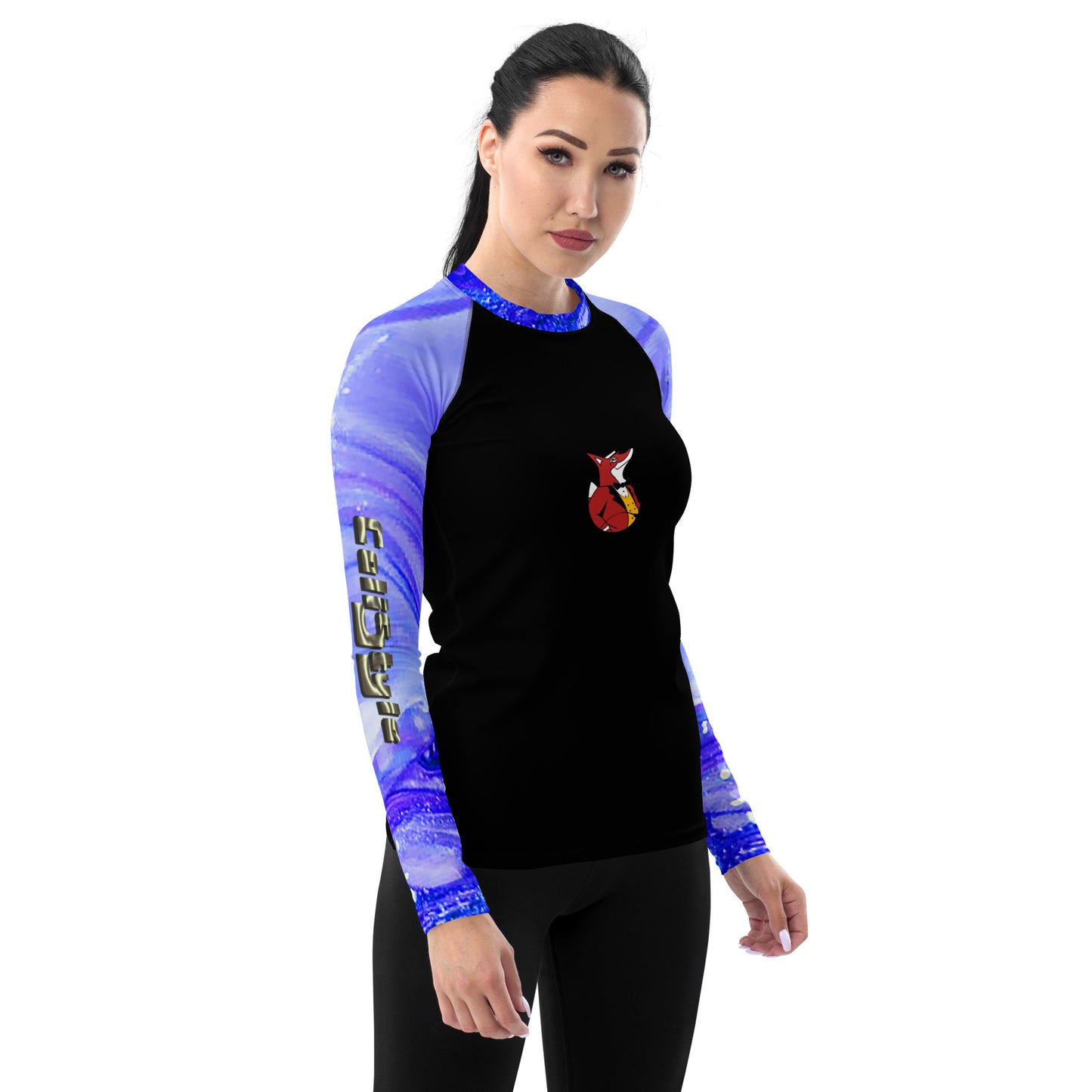 Snooty Fox Art Women's Rash Guard - Snooty Fox Art & Romero Pattern