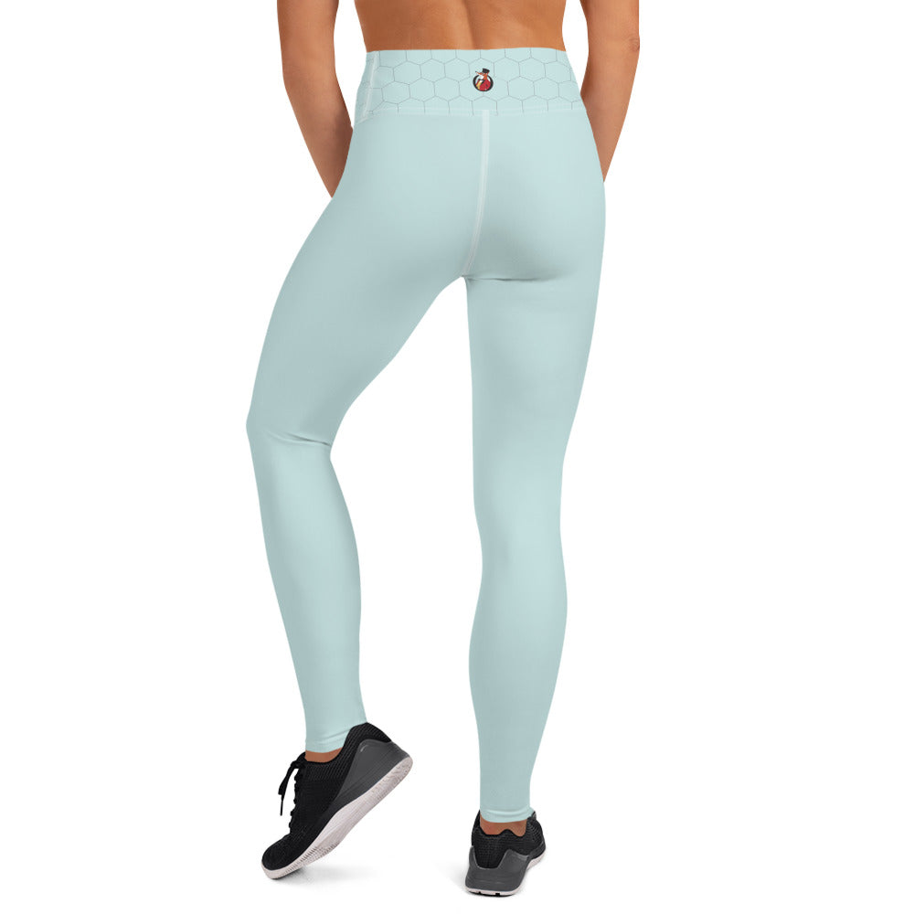 Snooty Fox Art Yoga Leggings - Hexed Skylight Tone