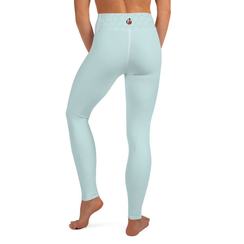 Snooty Fox Art Yoga Leggings - Hexed Skylight Tone