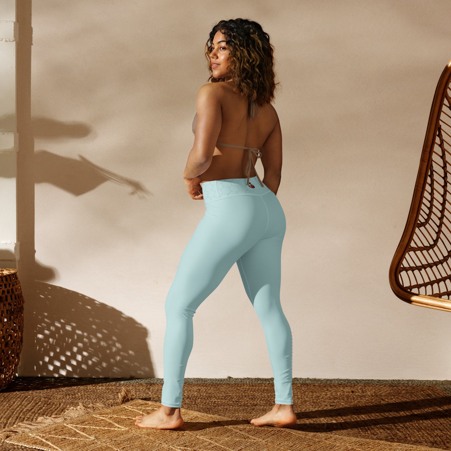 Snooty Fox Art Yoga Leggings - Hexed Skylight Tone