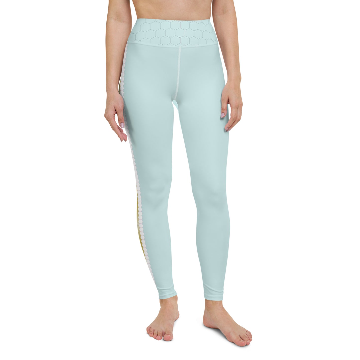 Snooty Fox Art Yoga Leggings - Hexed Skylight Tone