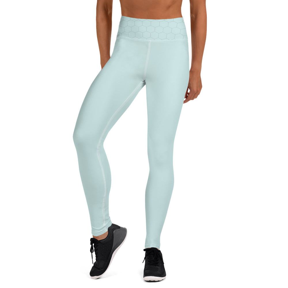 Snooty Fox Art Yoga Leggings - Hexed Skylight Tone