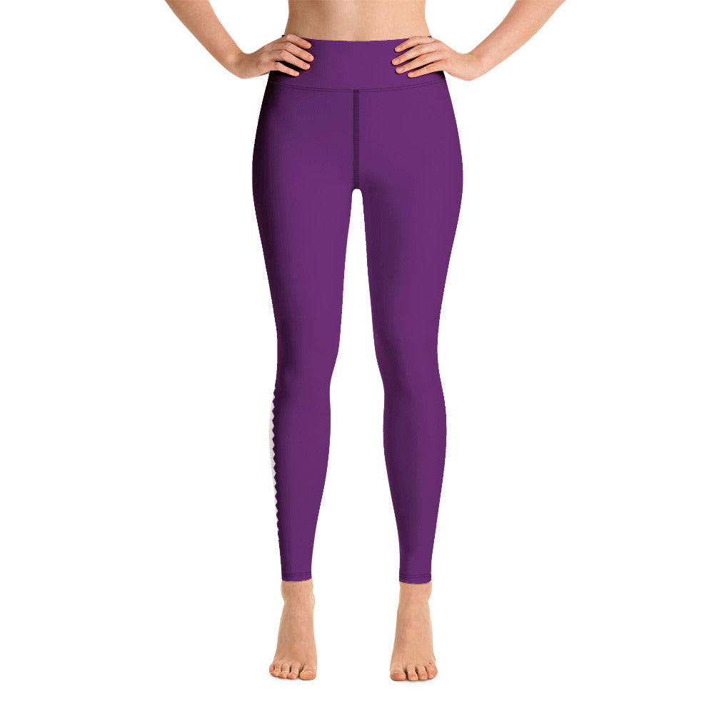 Snooty Fox Art Yoga Leggings - San Diego Indigo Tone & Hex Stripe