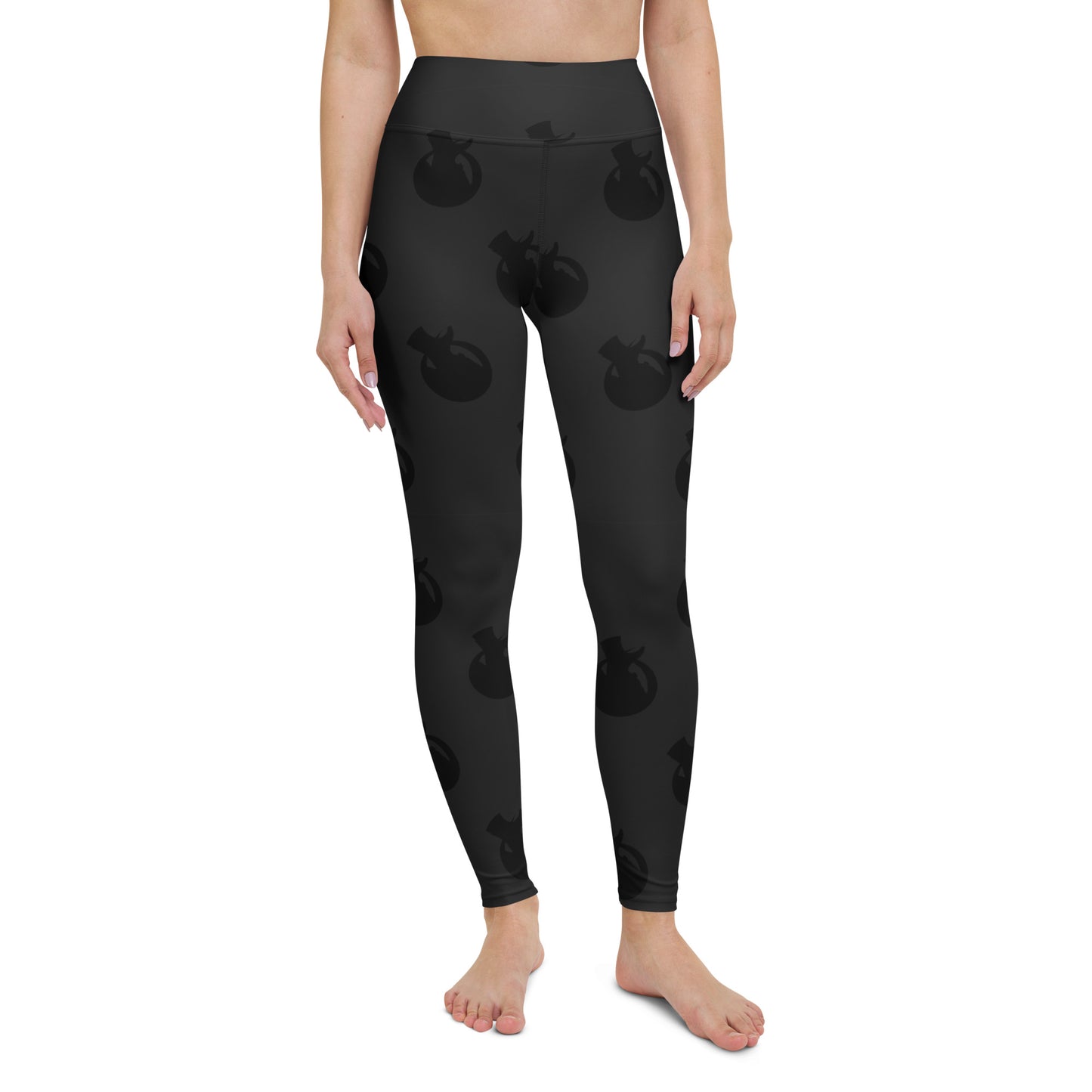 Snooty Fox Art Yoga Leggings - Logo in Black