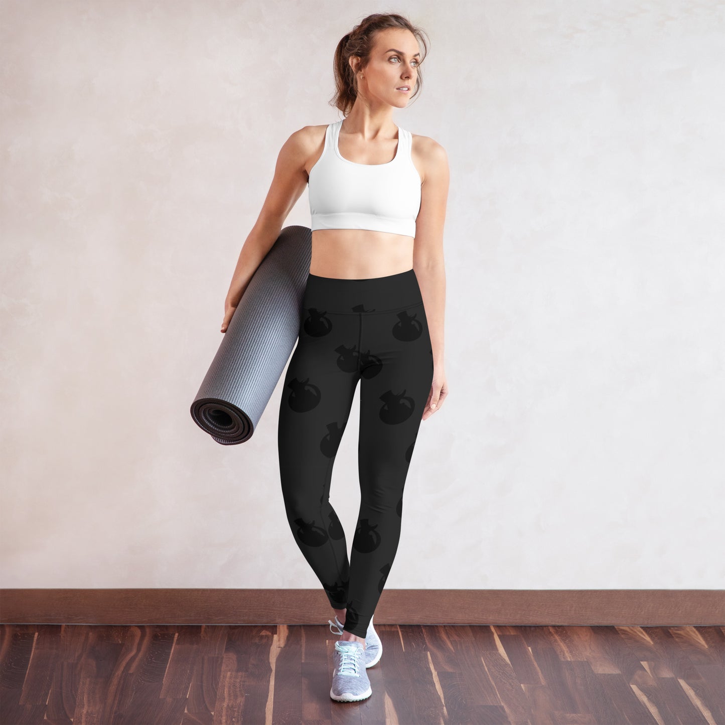 Snooty Fox Art Yoga Leggings - Logo in Black