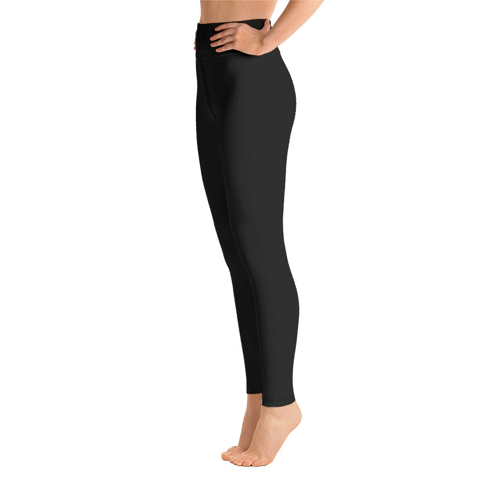 Snooty Fox Art Yoga Leggings - Red and Gray Stripes