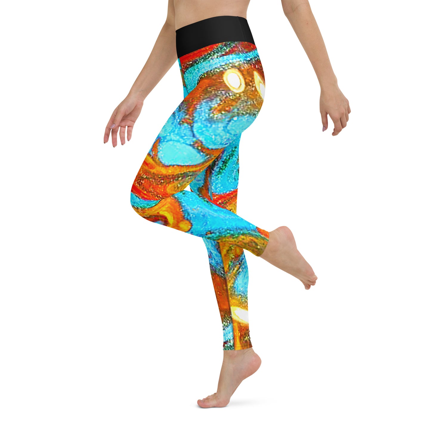 Snooty Fox Art Yoga Leggings - Rock pattern by Romero