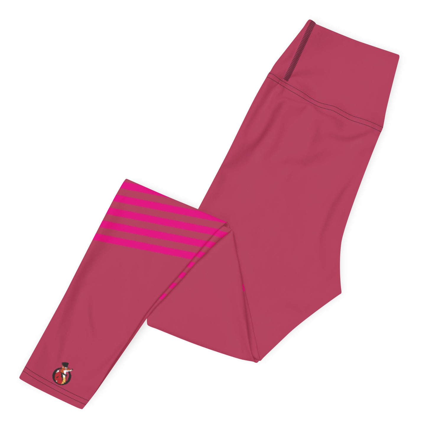 Snooty Fox Art Yoga Leggings - Viva Magenta & Stripes
