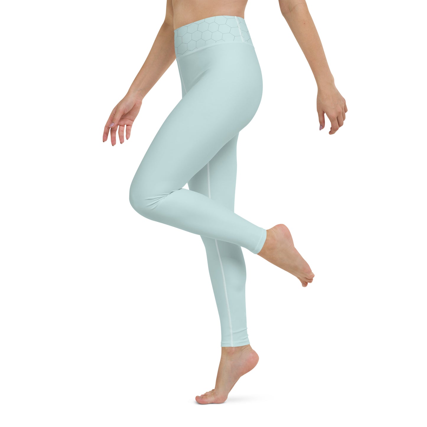 Snooty Fox Art Yoga Leggings - Hexed Skylight Tone