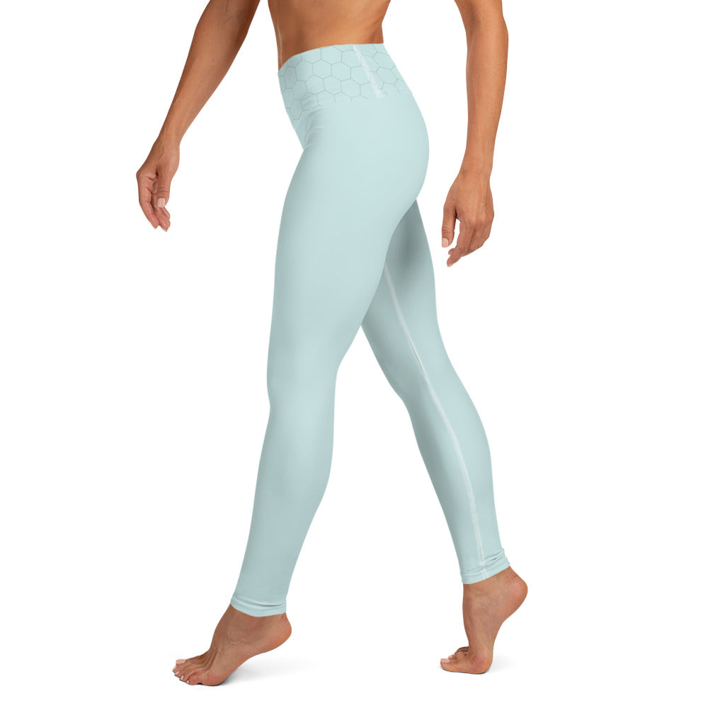 Snooty Fox Art Yoga Leggings - Hexed Skylight Tone