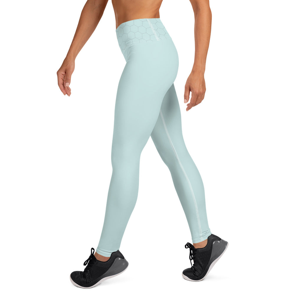 Snooty Fox Art Yoga Leggings - Hexed Skylight Tone