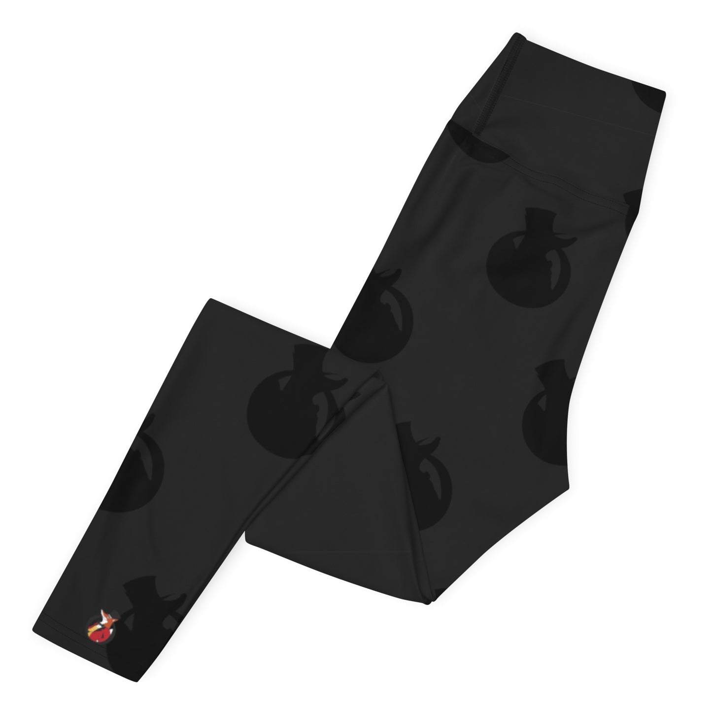 Snooty Fox Art Yoga Leggings - Logo in Black