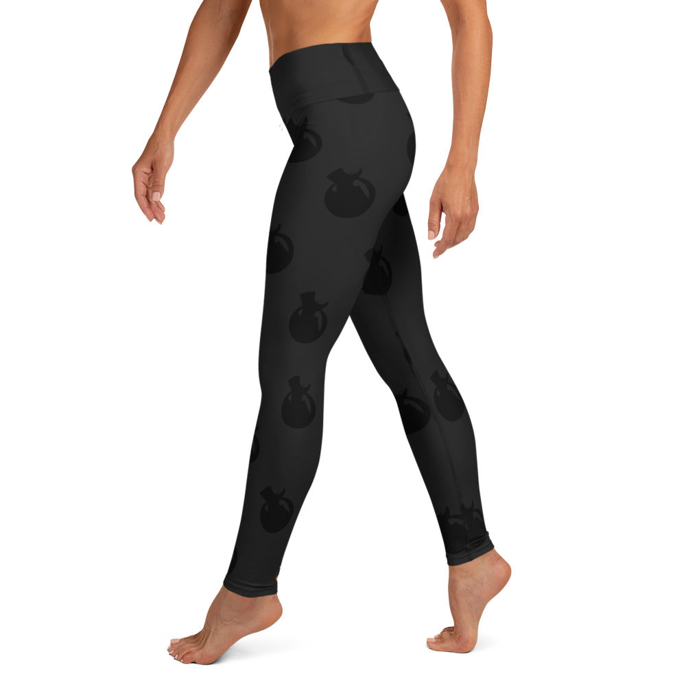 Snooty Fox Art Yoga Leggings - Logo in Black