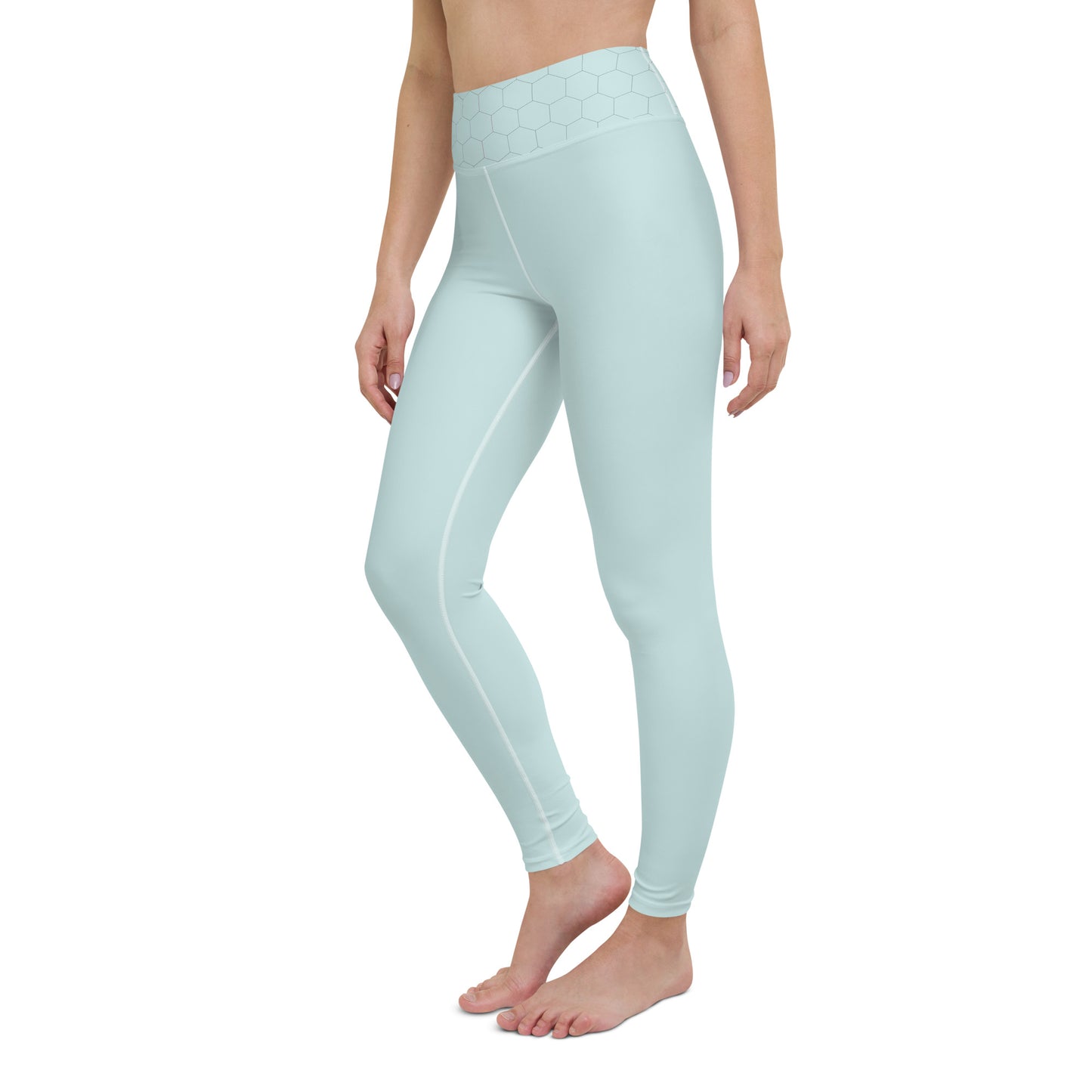 Snooty Fox Art Yoga Leggings - Hexed Skylight Tone