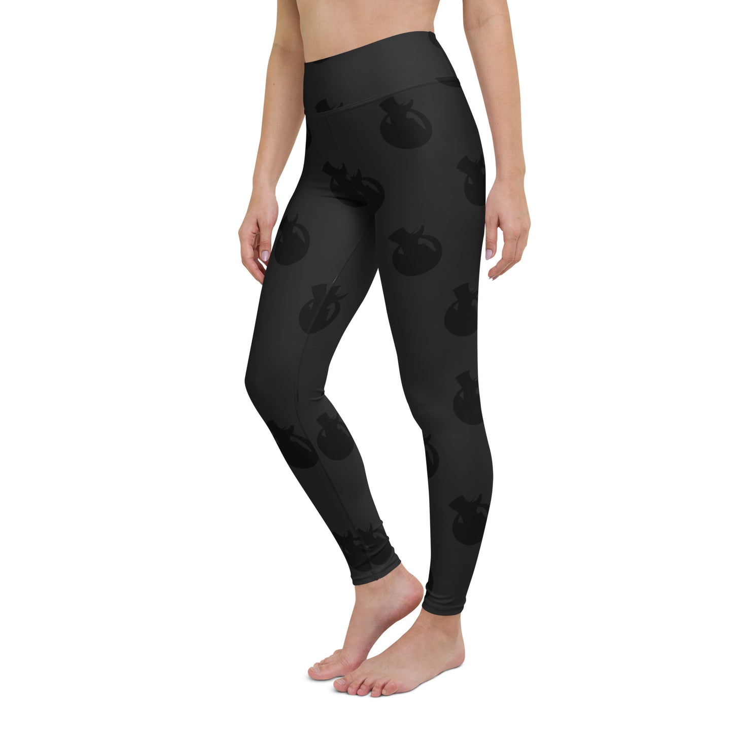 Snooty Fox Art Yoga Leggings - Logo in Black