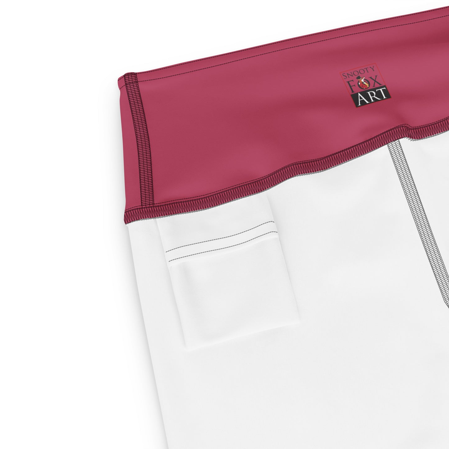 Snooty Fox Art Yoga Leggings - Viva Magenta & Stripes