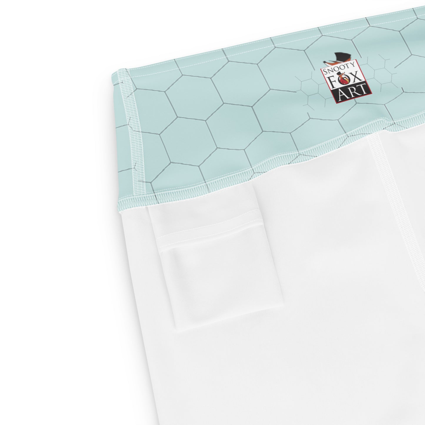 Snooty Fox Art Yoga Leggings - Hexed Skylight Tone