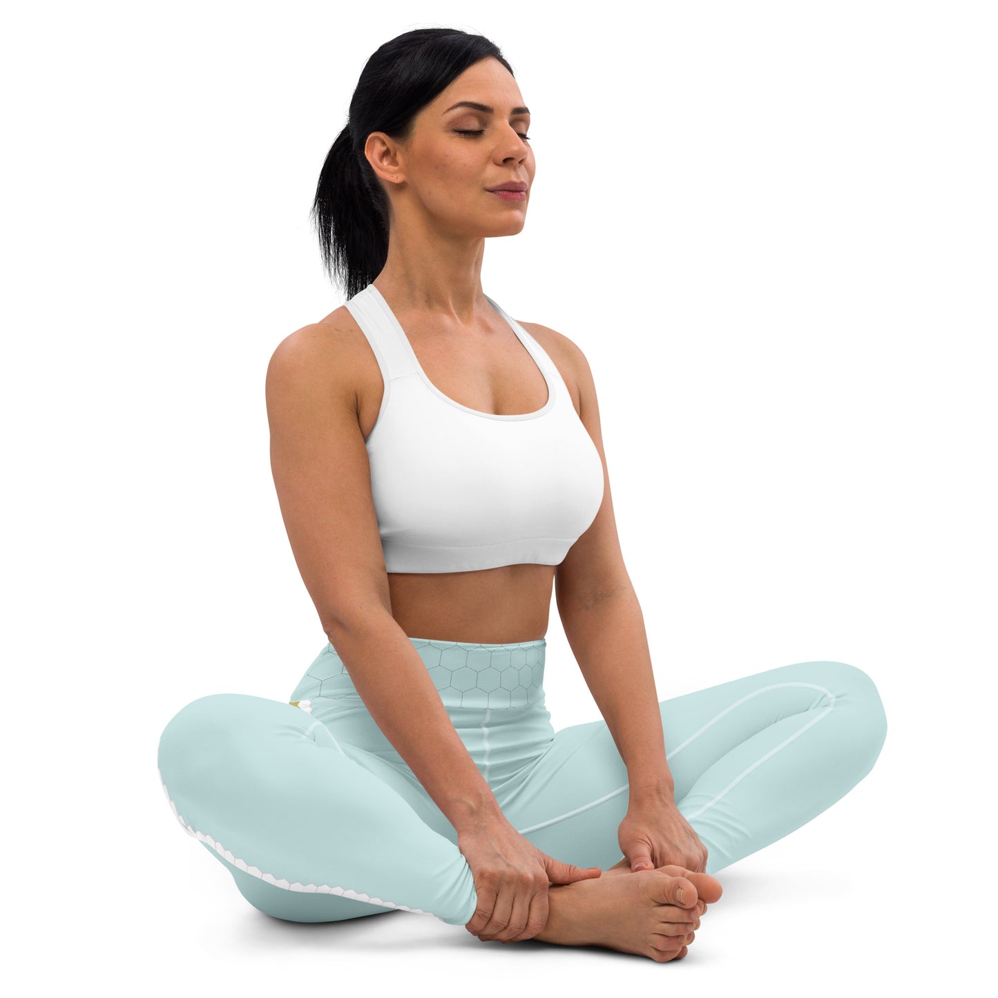 Snooty Fox Art Yoga Leggings - Hexed Skylight Tone