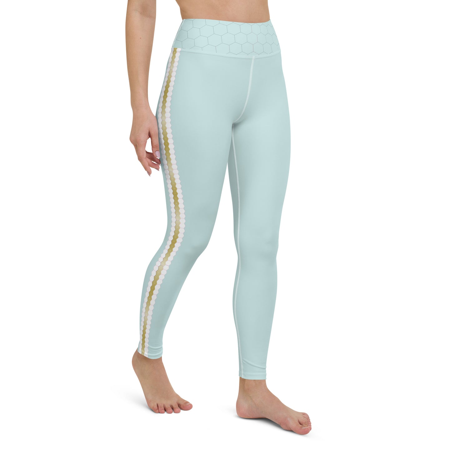 Snooty Fox Art Yoga Leggings - Hexed Skylight Tone