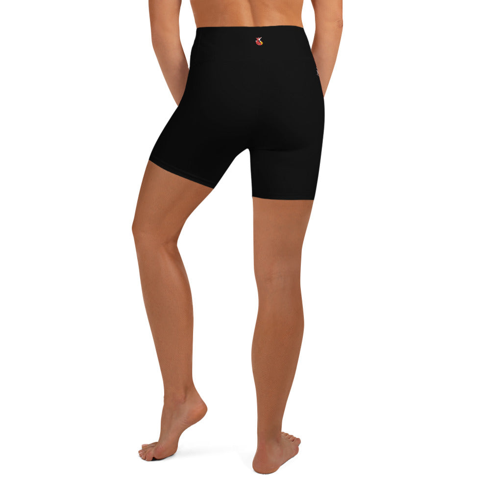 Snooty Fox Art Yoga Shorts - Devil Logo